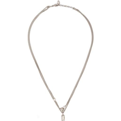 Alexander McQueen collana skull - argento