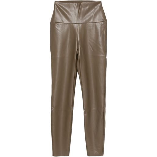 Norma Kamali leggings a vita alta - marrone