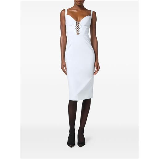 Elisabetta Franchi abito midi con dettagli incrociati - blu