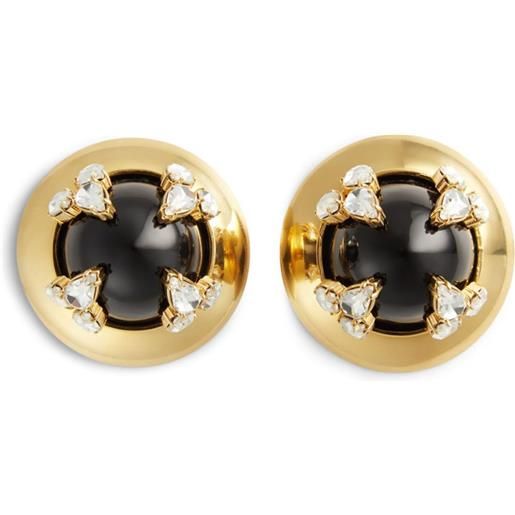 DSQUARED2 orecchini a bottone con cristalli - oro