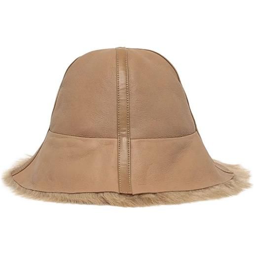 By Malene Birger cappello con bordo in pelliccia - marrone