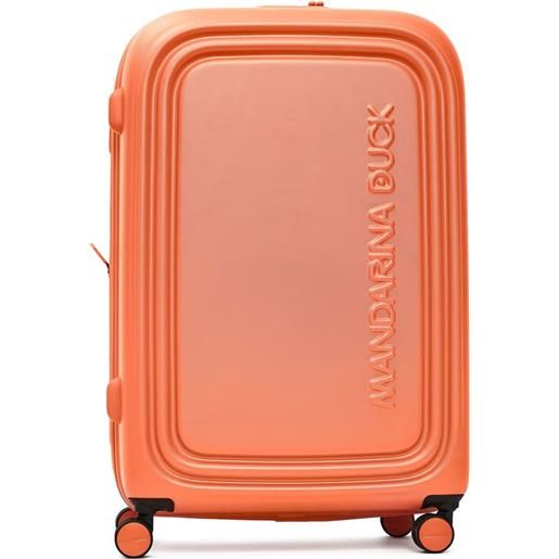 Mandarina Duck valigia con logo goffrato - arancione