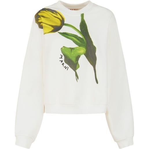 Marni felpa con stampa - bianco
