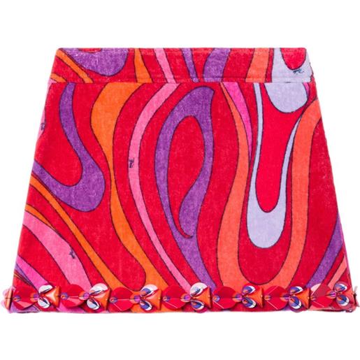 PUCCI minigonna con stampa marmo - rosa