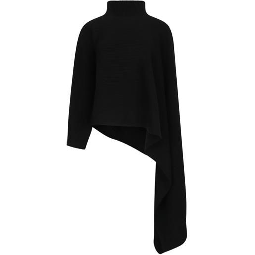 Fabiana Filippi poncho asimmetrico - nero