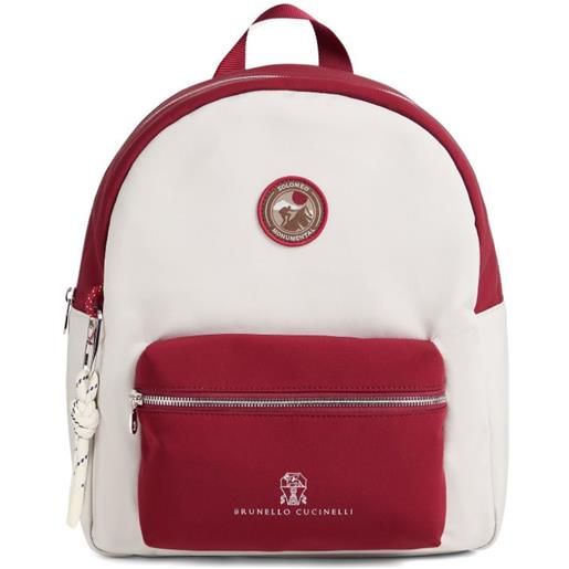 Brunello Cucinelli Kids zaino con tasca con zip - toni neutri