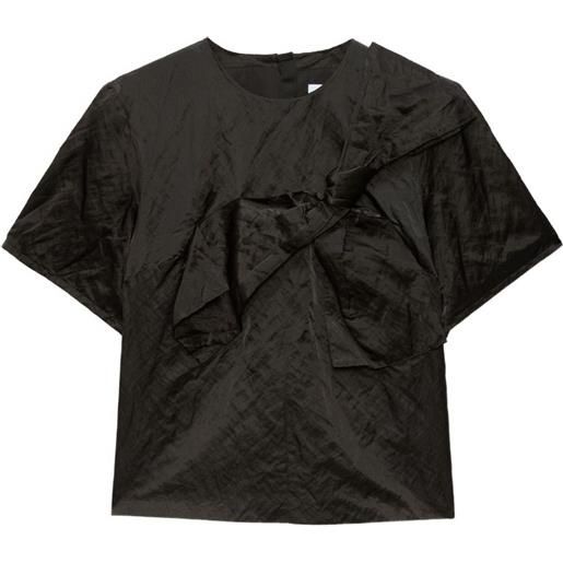 MSGM blusa con ruches - nero