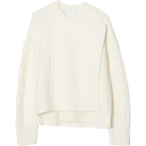 3.1 Phillip Lim maglione con inserti - toni neutri