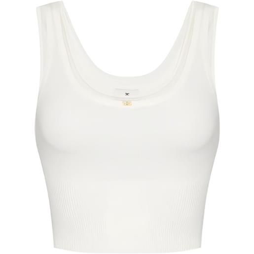 Elisabetta Franchi canotta con scollo ampio - toni neutri