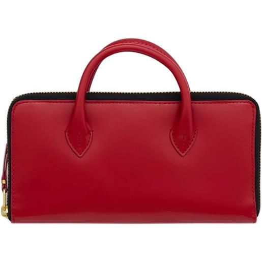 Comme Des Garçons Wallet portafoglio con zip e manico - rosso