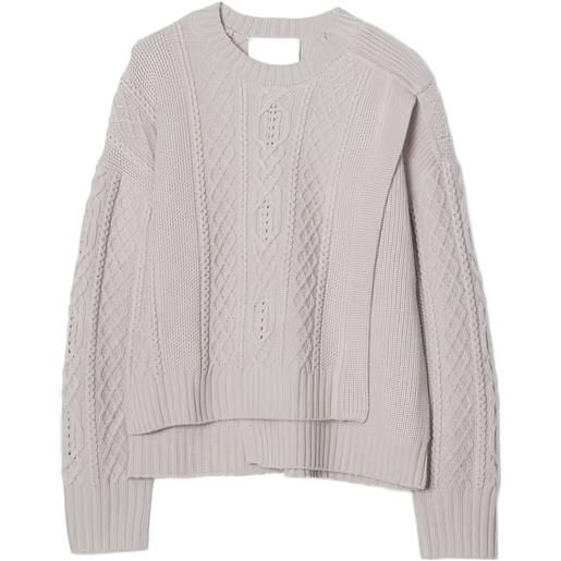 3.1 Phillip Lim maglione con inserti - toni neutri