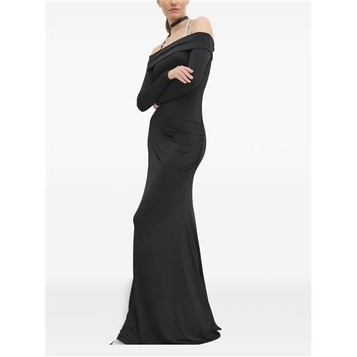 Chiara Ferragni abito lungo con spalle scoperte - nero