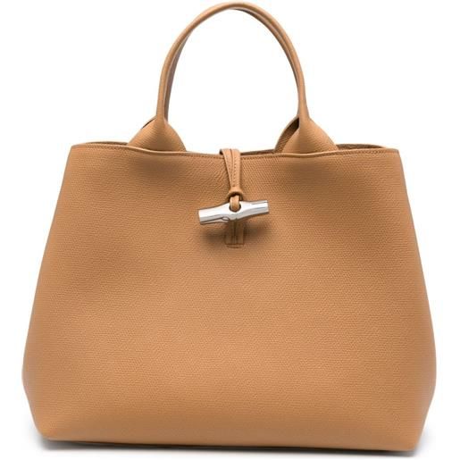 Longchamp borsa tote le roseau grande - marrone