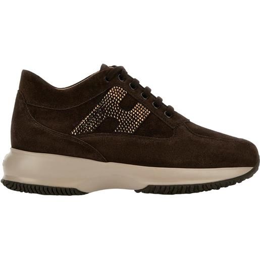 Hogan sneakers Hogan interactive in pelle scamosciata marrone