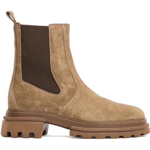 HOGAN beatles camoscio beige fondo carroarmato