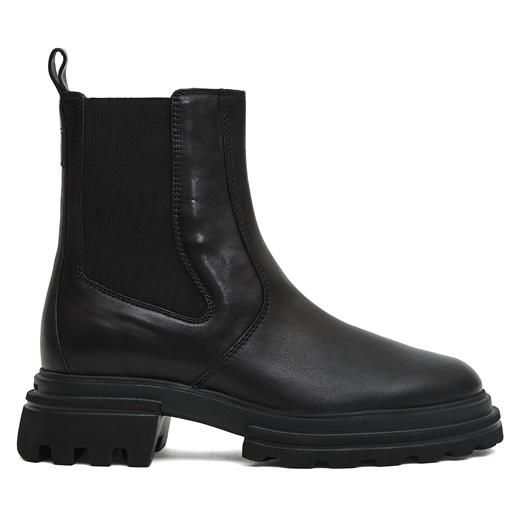 HOGAN chelsea pelle nero fondo carroarmato