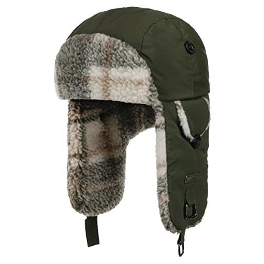 Barts cappello aviatore check fake fur kids da taglia unica - oliva