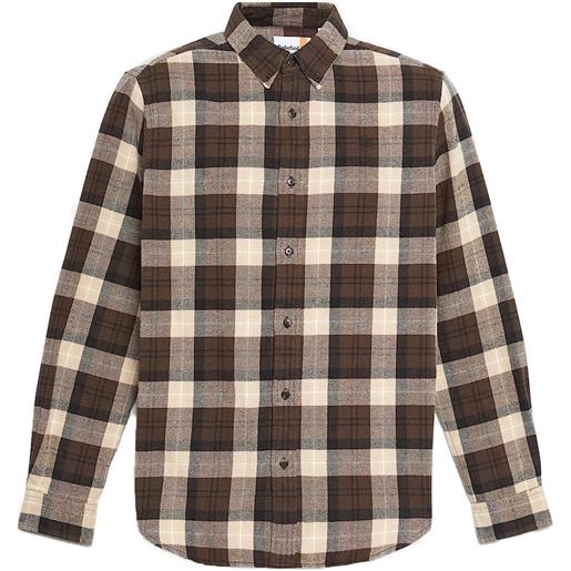 TIMBERLAND camicia a quadri in flanella choco brown