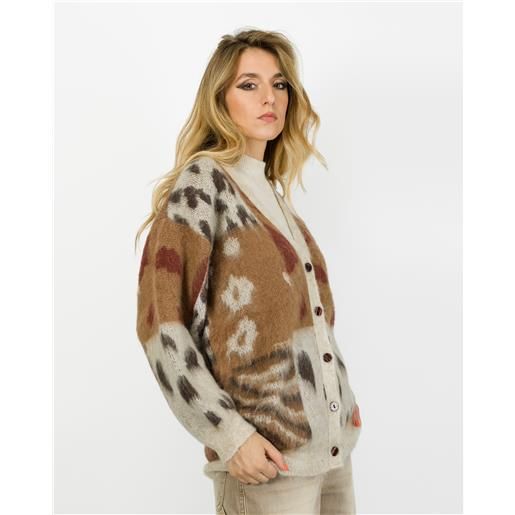 KONTATTO cardigan in fantasia misto mohair - KONTATTO