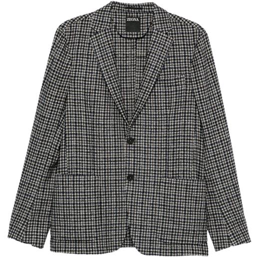 Zegna blazer a quadri - nero