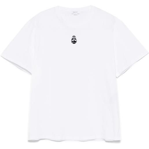 Alexander McQueen t-shirt con stampa floccata - bianco