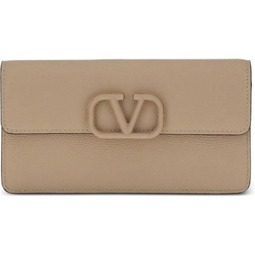 Valentino Garavani portafoglio vlogo signature - marrone
