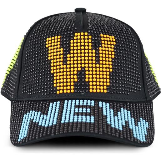 Walter Van Beirendonck cappello new con perline - nero