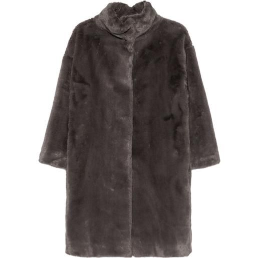 Herno cappotto con scollo a imbuto - grigio