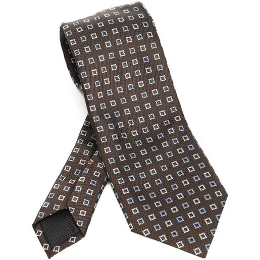 Zegna cravatta a quadri - marrone