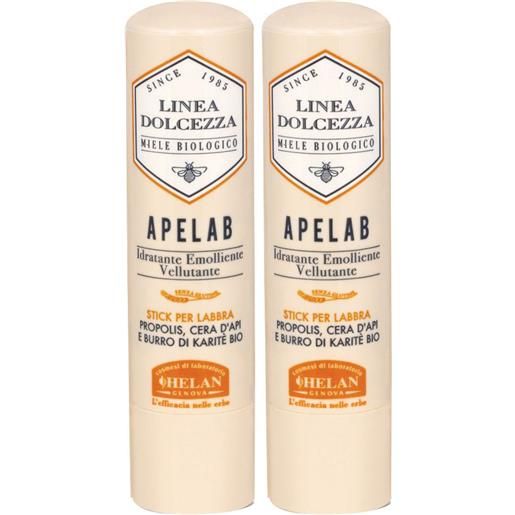 Helan linea dolcezza apelab stick per labbra 2x4,5 ml protezione le labbra