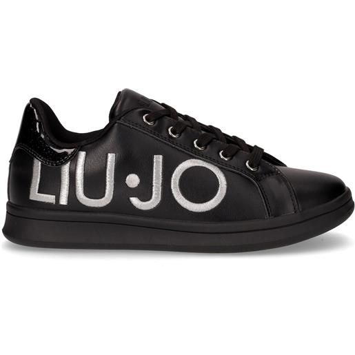 LIU-JO ginny 01 sneaker in ecopelle nero argento - donna - nero argento