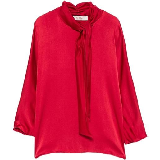 jucca approved blusa in cotone - rosso