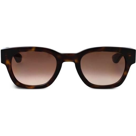 Alexander McQueen Eyewear occhiali da sole squadrati - marrone
