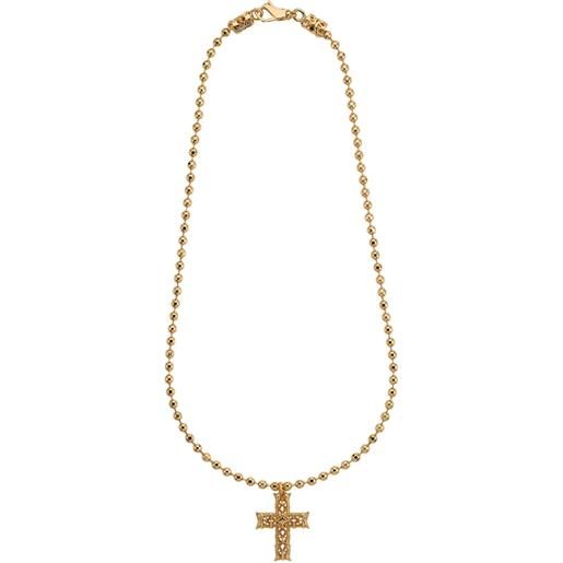 COLLANA D'ORO OLIVIA Di Clara Niubò Per Joidart – Collana Corta In Metallo Dorato Placcato 24K, Con Foglie E Smalto Verde Oliva, Made In Costa Brava