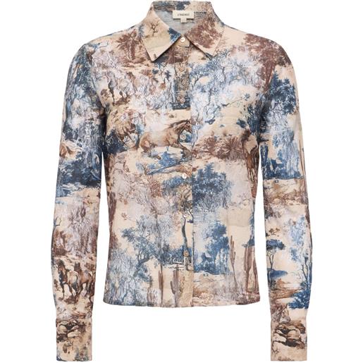 L'Agence blusa maia con stampa - toni neutri