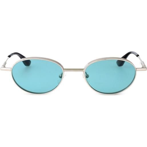 Alexander McQueen Eyewear occhiali da sole am0523s ovali - argento