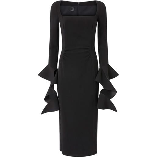 PINKO abito midi formina con scollo quadrato - nero