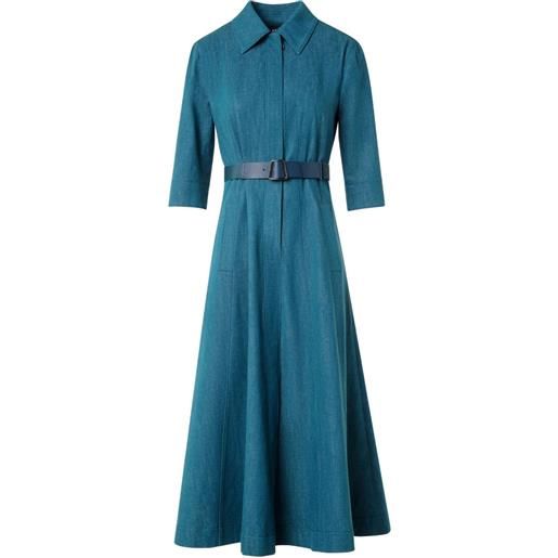 Akris abito midi con cintura - blu