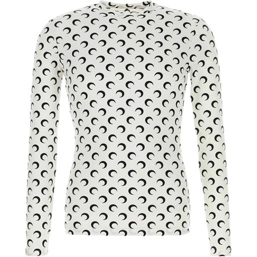 Marine Serre t-shirt in jersey con stampa - bianco