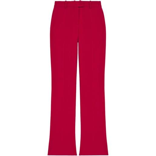Alexander McQueen pantaloni in tessuto grain de poudre - rosso