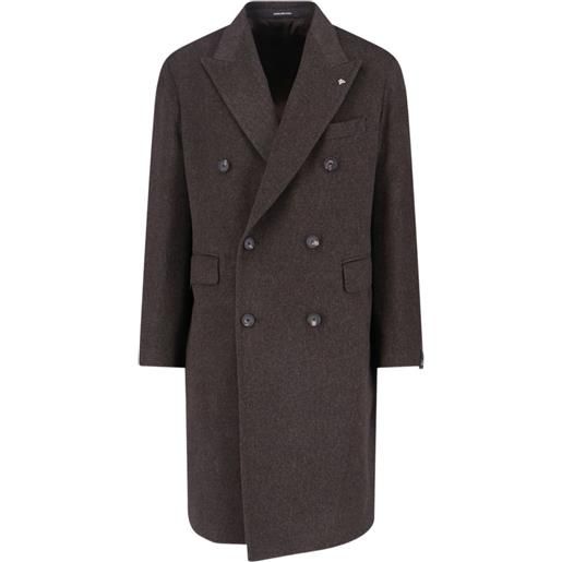 Tagliatore cappotto doppiopetto in lana - marrone