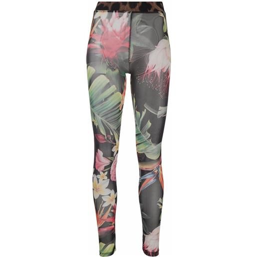 Philipp Plein floral-print leggings - nero