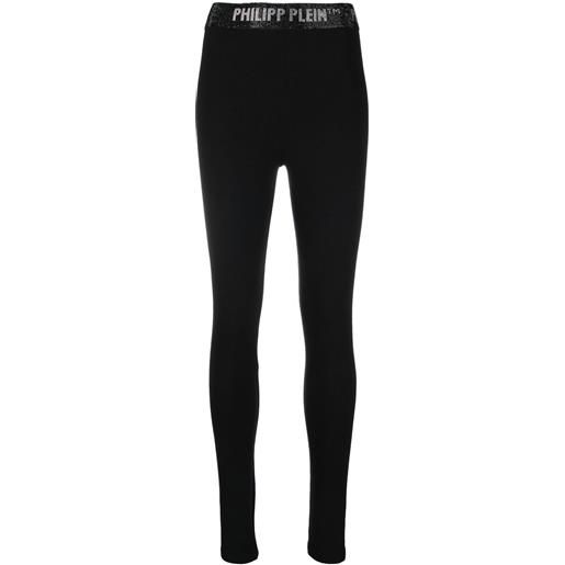 Philipp Plein leggings con logo - nero