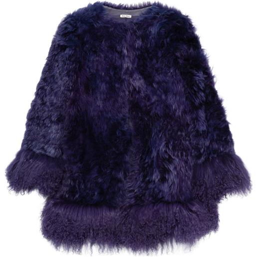 Miu Miu cappotto monopetto - viola