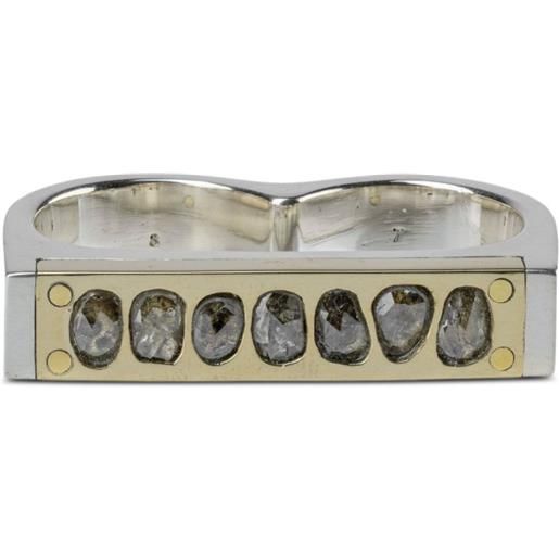 Parts of Four anello in argento sterling con diamanti