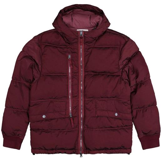 Stone Island piumino con cappuccio - rosso
