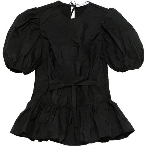 Cecilie Bahnsen blusa con maniche a palloncino - nero