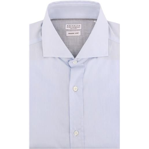 Brunello Cucinelli spread collar shirt - blu