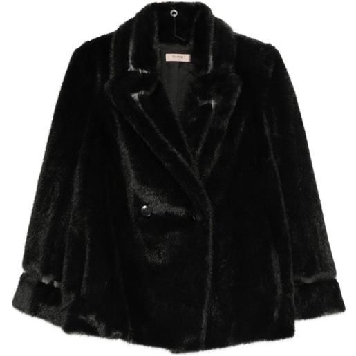 TWINSET cappotto doppiopetto - nero
