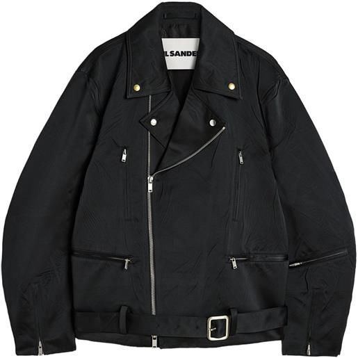 Jil Sander giacca duchess con zip - nero